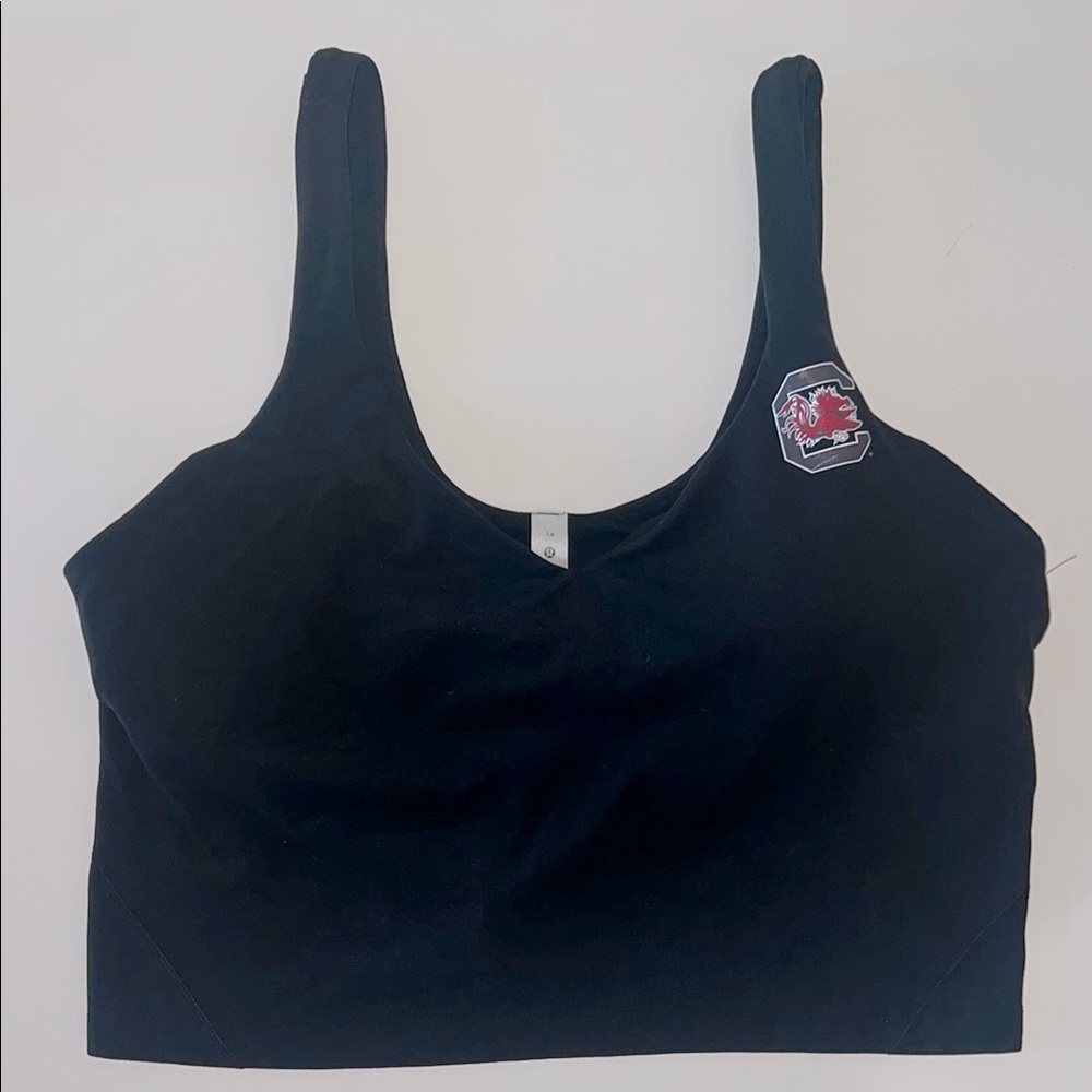 Lululemon Align Tank Top Black X South Carolina Gamecocks Logo, Size 14